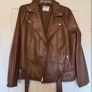 Old Navy Women's Tan Leather Jacket